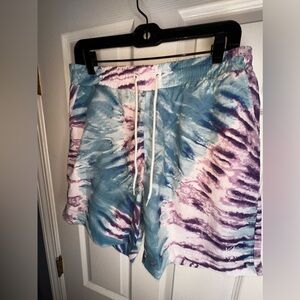 NWOT Lira CRTV SCTY Men’s X Large Purple Taza Volley Tie Dye Shorts Nylon XL